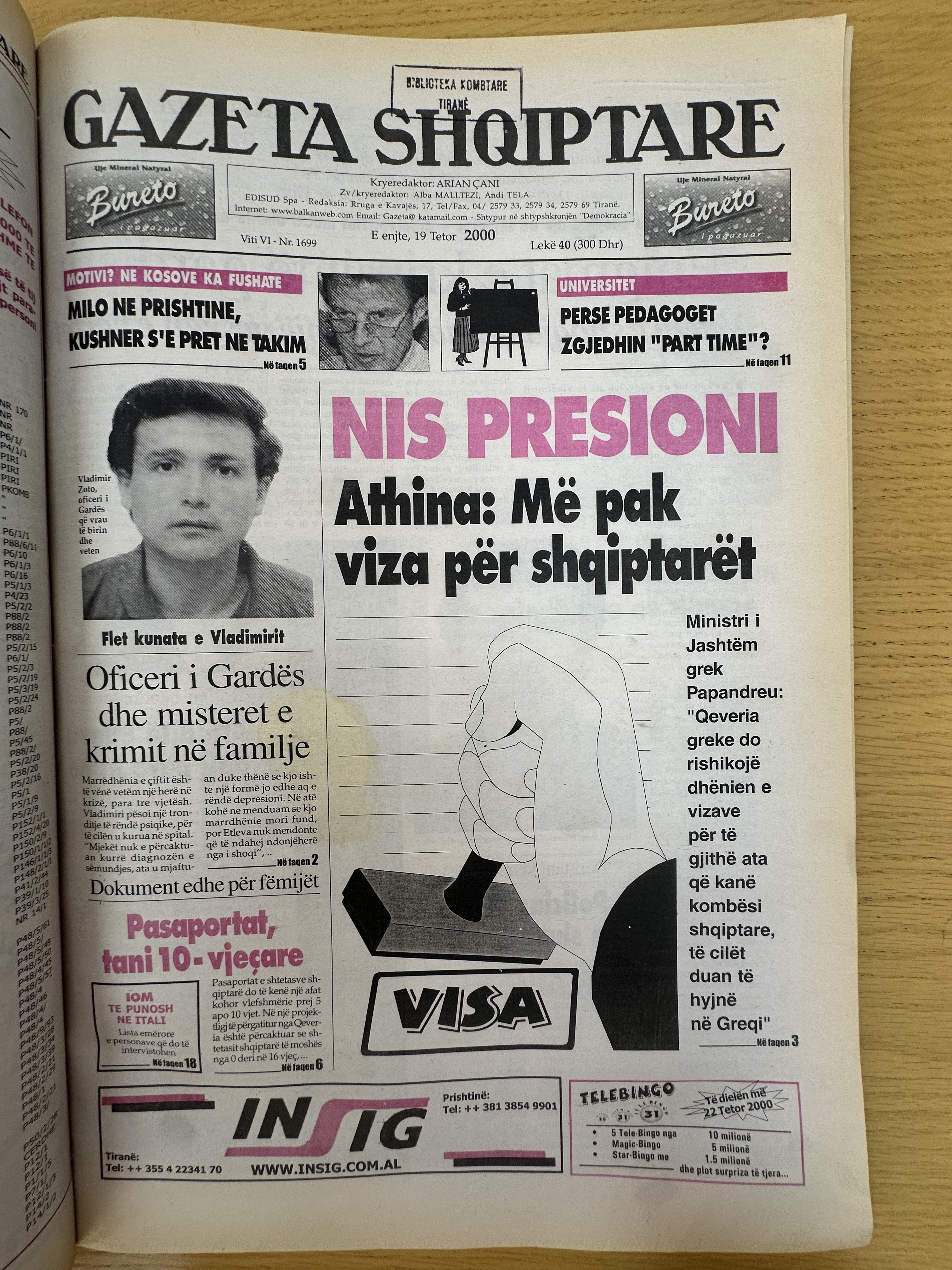 Gazeta Shqiptare 2000-10-19